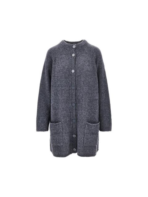 EMPORIO ARMANI Emporio Armani Alpaca-blend Long Cardigan Grey