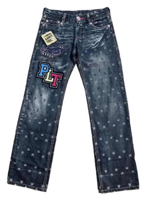 Other Designers Distressed Denim - PINK LATTE SKULL LOWRISE JEANS