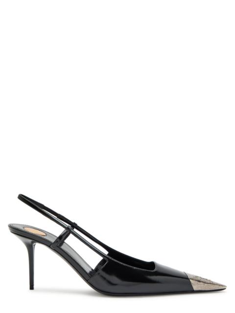SAINT LAURENT Saint Laurent Jeanne 75 Patent Leather Slingback Pumps