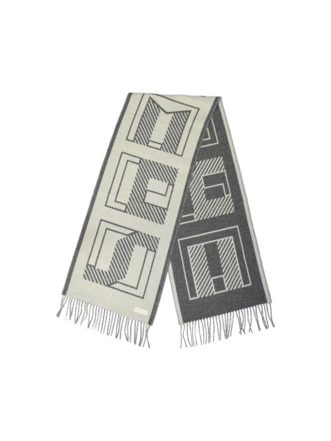 Hermès Hermes Casaque Lettres au Carre Scarf Ivoire Gris Flanelle