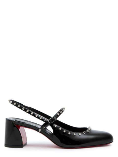 Christian Louboutin Janispikes 55 Patent Leather Slingback Pumps