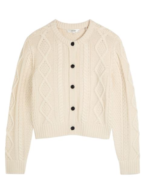 FRAME Frame Cable-knit Cashmere Cardigan