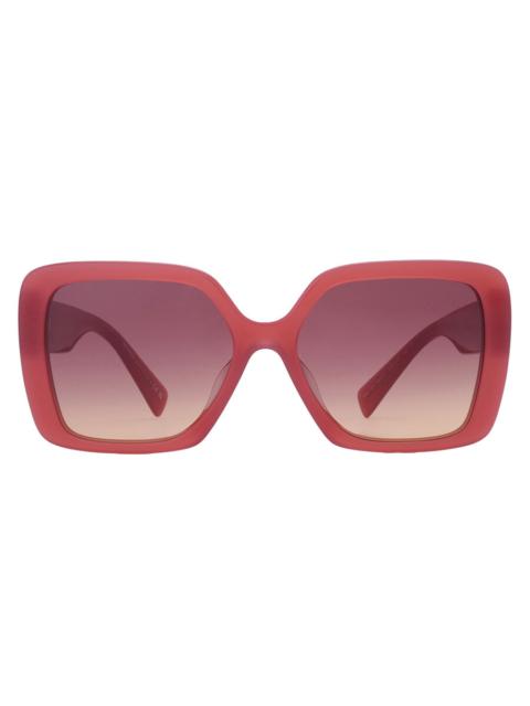 Miu Miu Miu Miu Orange Gradient Violet Square Ladies Sunglasses MU 10YS 10M07P 56