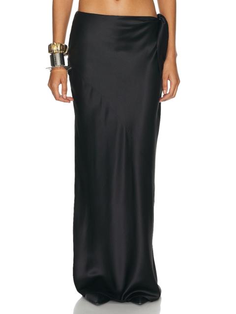 SAINT LAURENT Satin Maxi Skirt