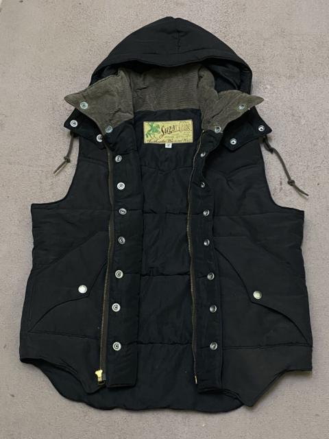 SUGAR CANE VINTAGE SUGAR CANE PADDED HOODED VEST