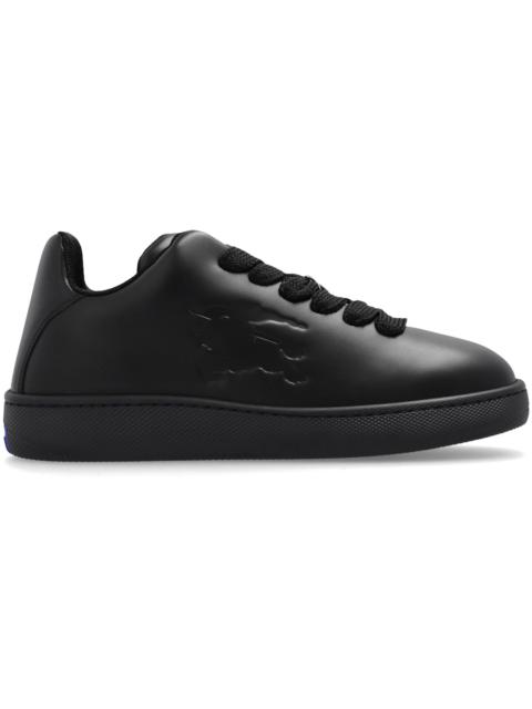 Burberry Burberry Leather Box Sneaker Debossed Equestrian Knight Triple Black