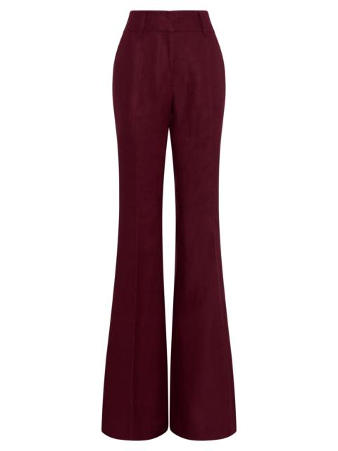 GABRIELA HEARST Rhein Flare Pant in Bordeaux Linen Twill