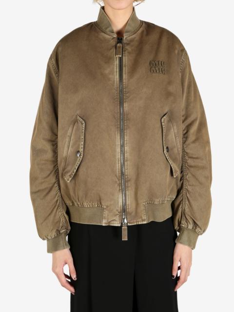 Miu Miu MIU MIU - Women Gabardine Bomber Jacket