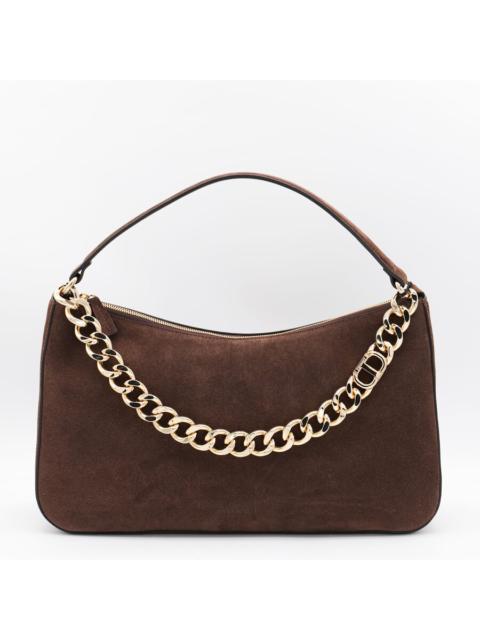 Other Designers Twinset Dark Brown Leather Liliane Shoulder Bag