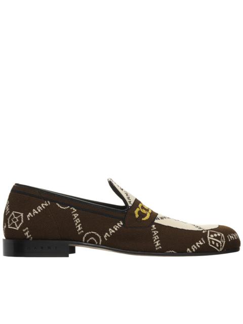 Marni Marnigram Trompe L'oeil Jacquard Moccasins