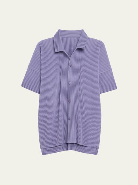 Men's Pleated Camp Shirt