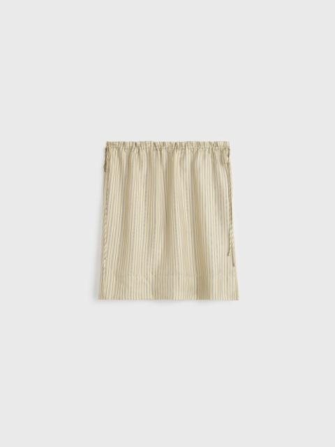 TOTEME Striped mini skirt beige/brown