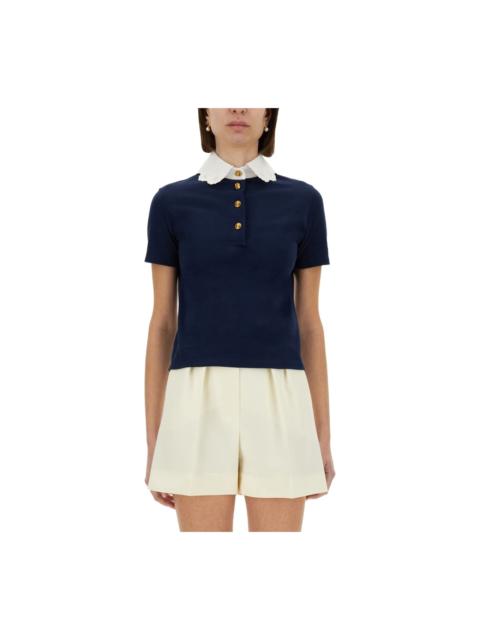 Valentino Embroidered Cotton Sweatshirt Polo Shirt