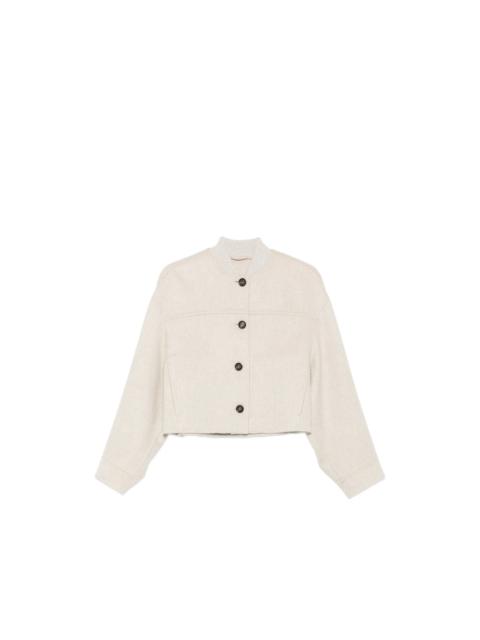 Brunello Cucinelli Brunello Cucinelli Neutrals Jackets - Cropped Jackets Women