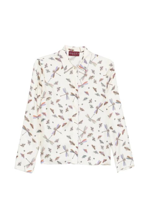 GUCCI Gucci Dragonfly-print Shirt