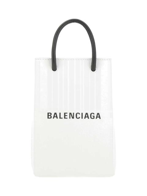 BALENCIAGA White Leather Phone Case