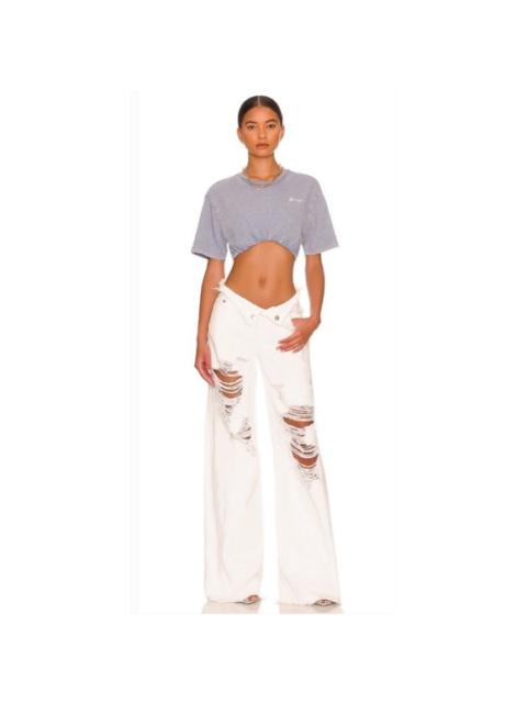 Other Designers NWT SER.O.YA Ollie Distressed Wide
Leg Jeans White Sz 28‎ $275