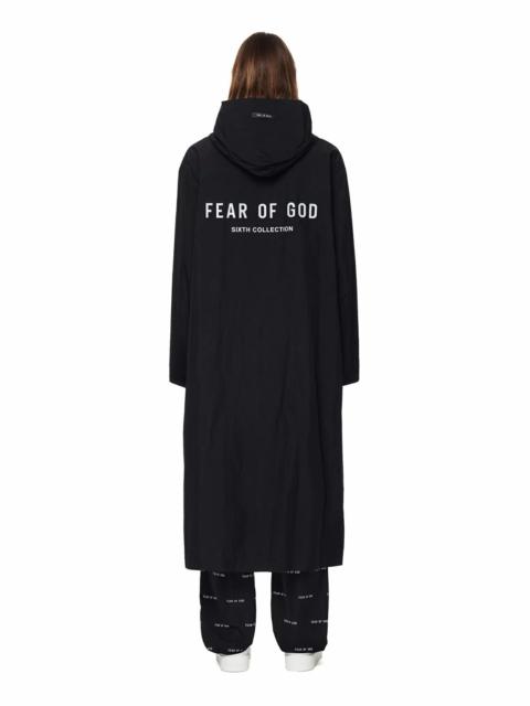 Fear of God $1195 Fear of God Logo Nylon Hooded Rain Jacket