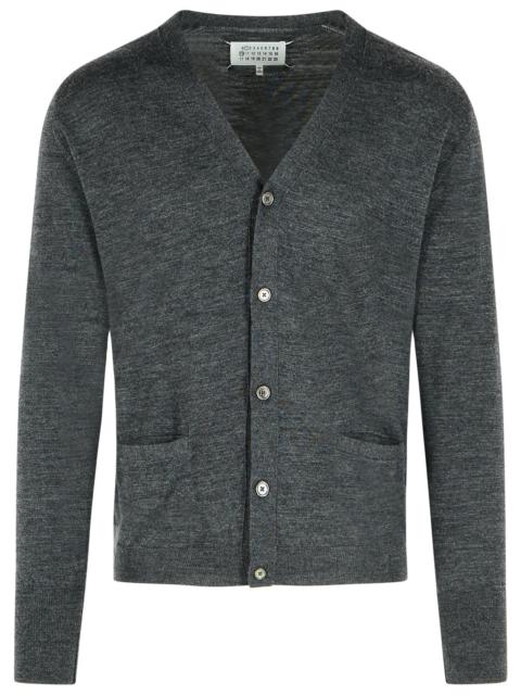 Maison Margiela Maison Margiela Wool Blend Cardigan Dark Grey Men