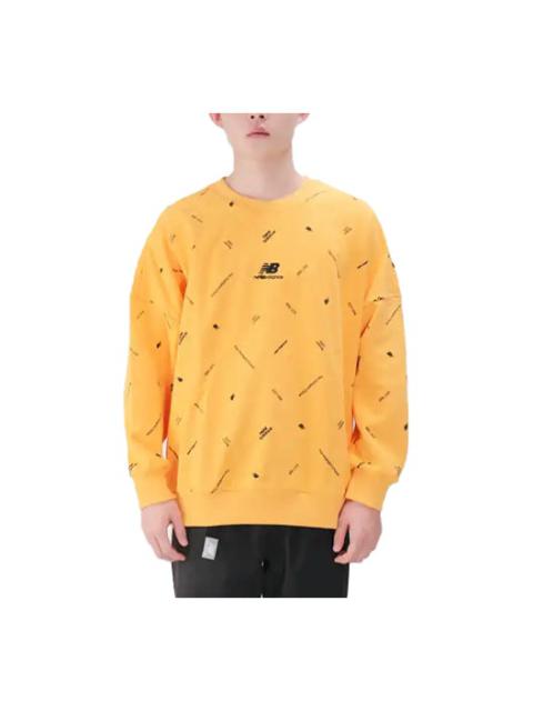 New Balance New Balance Men's New Balance Alphabet Full Print Pullover Round Neck Yellow AMT13387-HAB