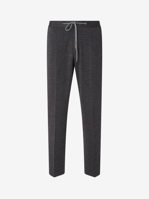 CORNELIANI Grey interlock wool jersey joggers