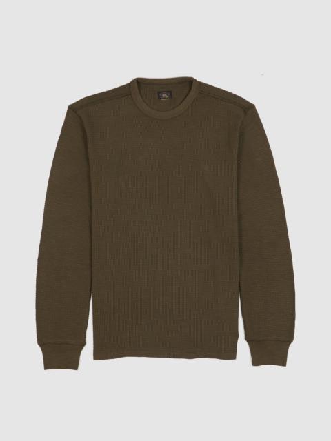 RRL by Ralph Lauren Double RL Long Sleeve Crewneck Waffle T-Shirt