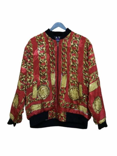Other Designers Designer - Baroque Inspired by Chanel Reversible Silk Bomber Jacket