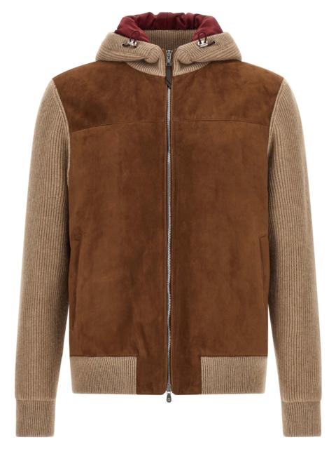 Brunello Cucinelli Brunello Cucinelli Men Suede And Cashmere Bomber Jacket