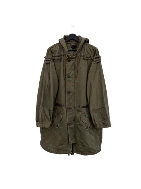 Diesel VINTAGE FISH TAIL PARKA JACKET DIESEL PARACHUTE BIKER STYLE