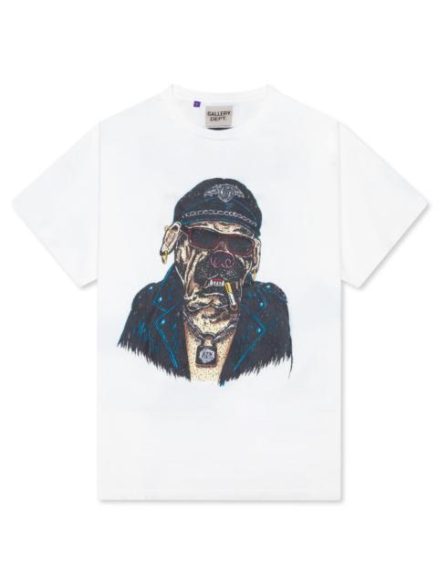 GALLERY DEPT. OCT BIKER DOG TEE - LIGHT ARCHIVAL WHITE