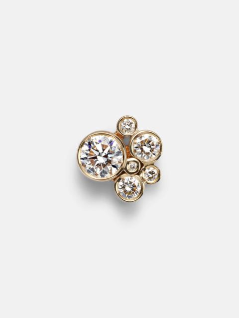 SOPHIE BILLE BRAHE Bisou Diamant 18kt gold single earring with diamonds