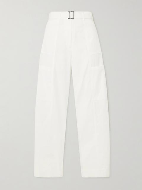 ST. AGNI Utility Belted Cotton-blend Wide-leg Pants