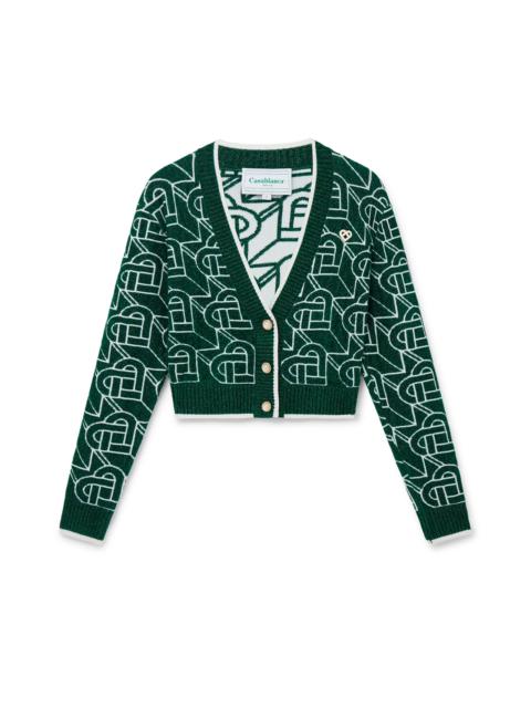 CASABLANCA Heart Monogram Cardigan