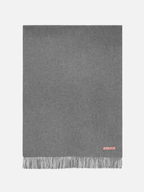 Acne Studios Fringe wool scarf - oversized - Grey Melange