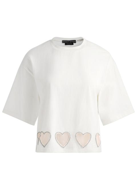 Alice + Olivia EVAN HEART CUTOUT TEE