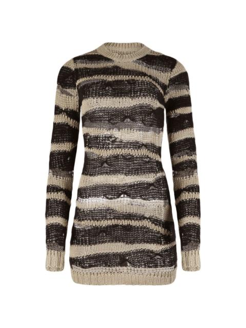 RTA Akamu striped mini dress