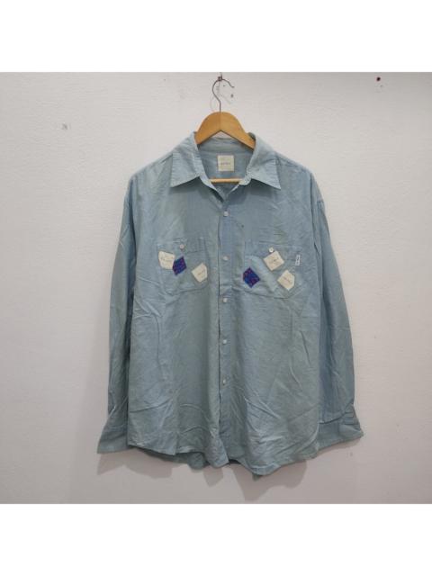 Other Designers Karl Helmut - Vintage Karl Helmut Signature Patchwork Long Sleeve Shirt