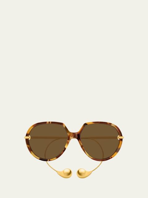 Bottega Veneta Drop Squared Acetate Sunglasses