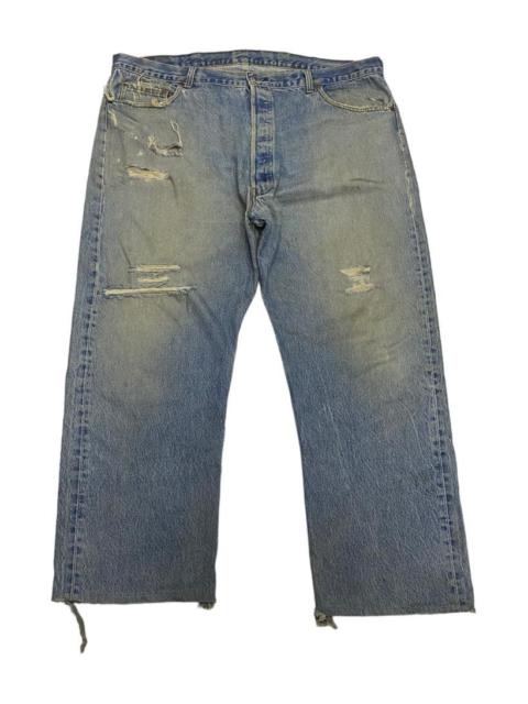 Other Designers Distressed Denim - VINTAGE LEVIS 501 MADE IN USA DISTRESSED BAGGY DENIM PANTS