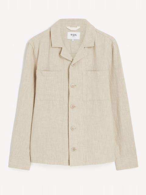 Wax London Aldred Natural Linen-Cotton Overshirt