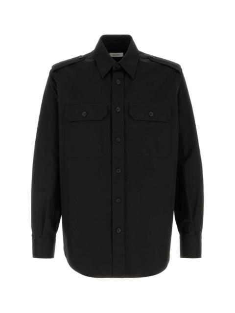 Alexander Mcqueen Men Black Cotton Shirt