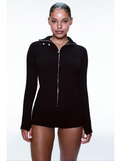 miaou LENA ZIP UP HOODIE - BLACK