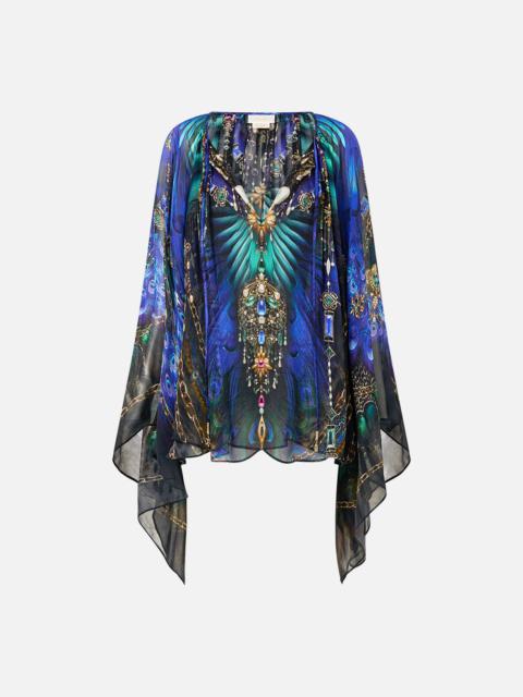 CAMILLA BLOUSE WITH KIMONO SLEEVE
