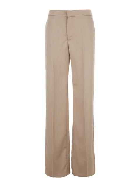 THE ANDAMANE The Andamane Women Beige Pants With Pences On The Front In Tech Fabric Woman