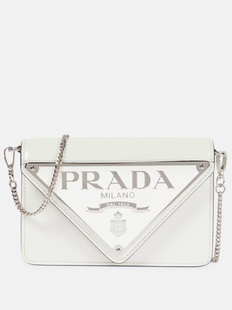 Prada Triangle Mini leather crossbody bag