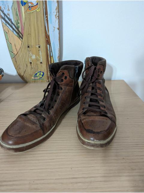 Other Designers Kenneth Cole Brown Leather Sneaker Boot replaced heel vibram