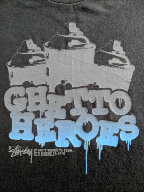 Other Designers Vintage - Stussy Ghetto Heroes Tee Spell Out