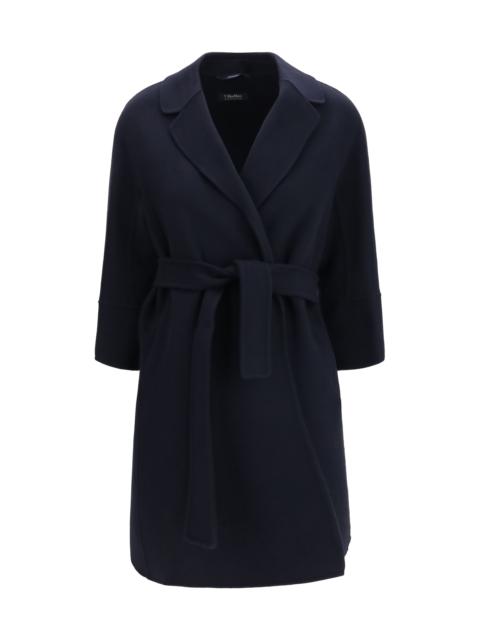 'S Max Mara 'S Maxmara Arona Virgin Wool Coat Dark Blue