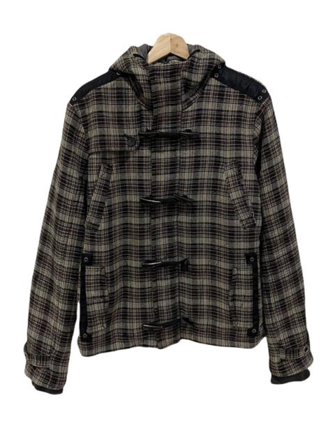 Other Designers 🔥COSTUME NATIONAL CNC FW04 FLANNEL TARTAN HOODIE JACKET