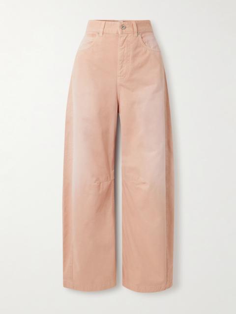 Loewe + Paula's Ibiza Paneled Mid-rise Barrel-leg Jeans